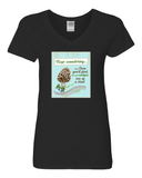 "One Of a Kind Morel"–Women's Semi-Fitted Heavy Cotton V-Neck