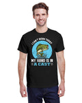 "My Hand Is In a Cast"–Men's Cotton Classic Fit T-Shirt