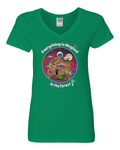 "Everything Is Magical In the Forest"–Women's Semi-Fitted Heavy Cotton V-Neck