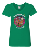 "Everything Is Magical In the Forest"–Women's Semi-Fitted Heavy Cotton V-Neck