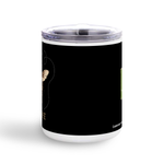 "Buzz off...let me BEE"(Black)–Stainless Steel Mug With Lid