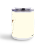 "Buzz off...let me BEE"(Cream)–Stainless Steel Mug With Lid