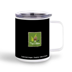 "Buzz off...let me BEE"(Black)–Stainless Steel Mug With Lid