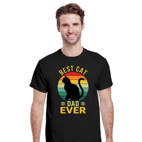 "Best Cat Dad Ever"–Men's Classic Fit T-Shirt