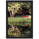 "Stay Awhile" Premium Semi-Glossy Wooden Framed Poster
