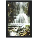 "Peace Within the Falls" Premium Semi-Glossy Wooden Framed Poster