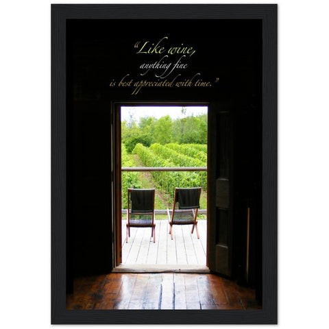 "Natures Bounty Winery" Premium Semi-Glossy Wooden Framed Poster