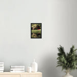 "Stay Awhile" Premium Semi-Glossy Wooden Framed Poster