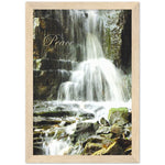 "Peace Within the Falls" Premium Semi-Glossy Wooden Framed Poster