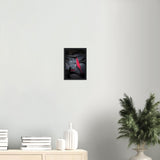 "Feather In the Darkness" Premium Semi-Glossy Paper Wooden Framed Poster