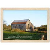 "Beauty In the Grain Barn" Premium Semi-Glossy Wooden Framed Poster