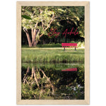 "Stay Awhile" Premium Semi-Glossy Wooden Framed Poster